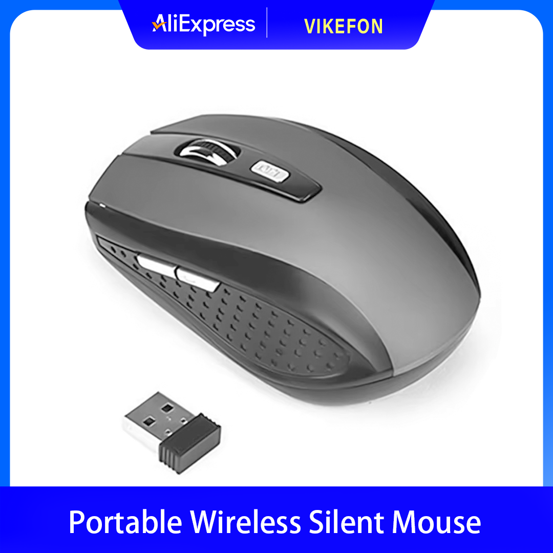 Laptop Mouse - فأرة لاسلكية صامتة، تعمل بتقنية 2.4