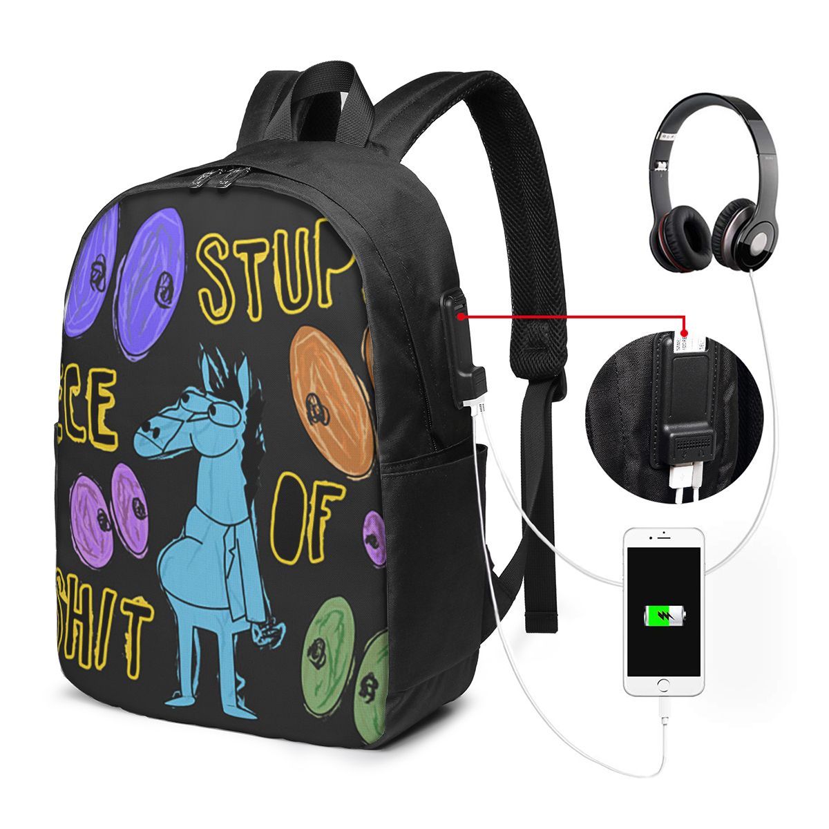 Laptop Bag - حقيبة ظهر كرتونية من Bojack Horseman