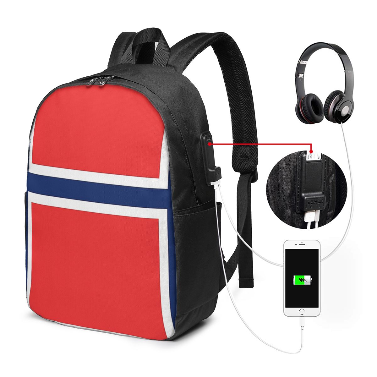 حقيبة ظهر بعلم النرويج، حقيبة  - مراجعة Laptop Bag وسعره