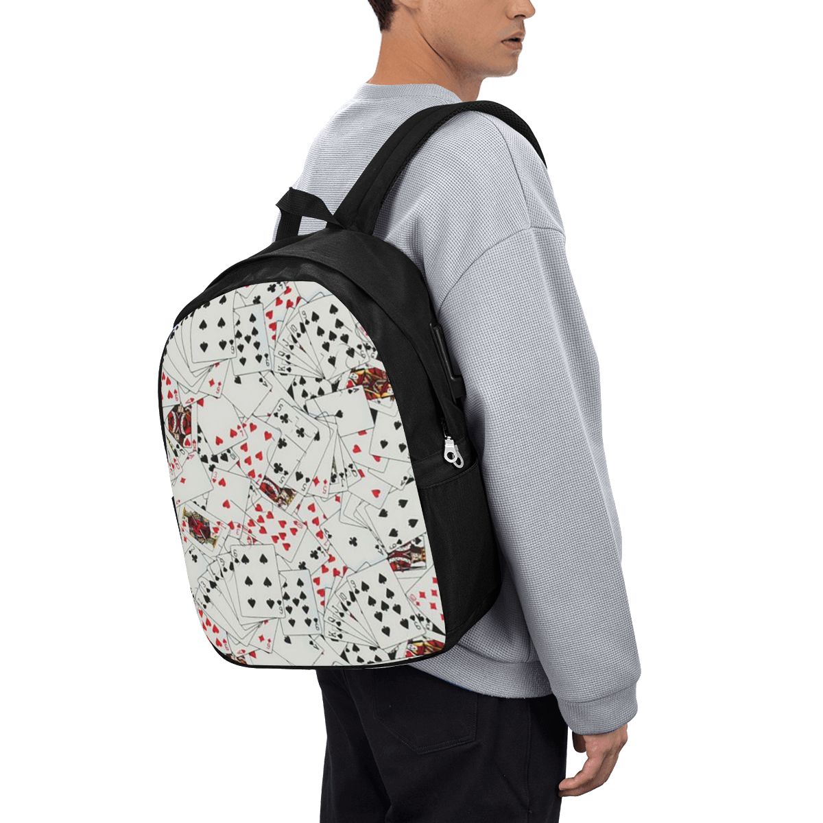 حقيبة ظهر مطبوعة بتصميم أوراق  - مراجعة Laptop Bag وسعره