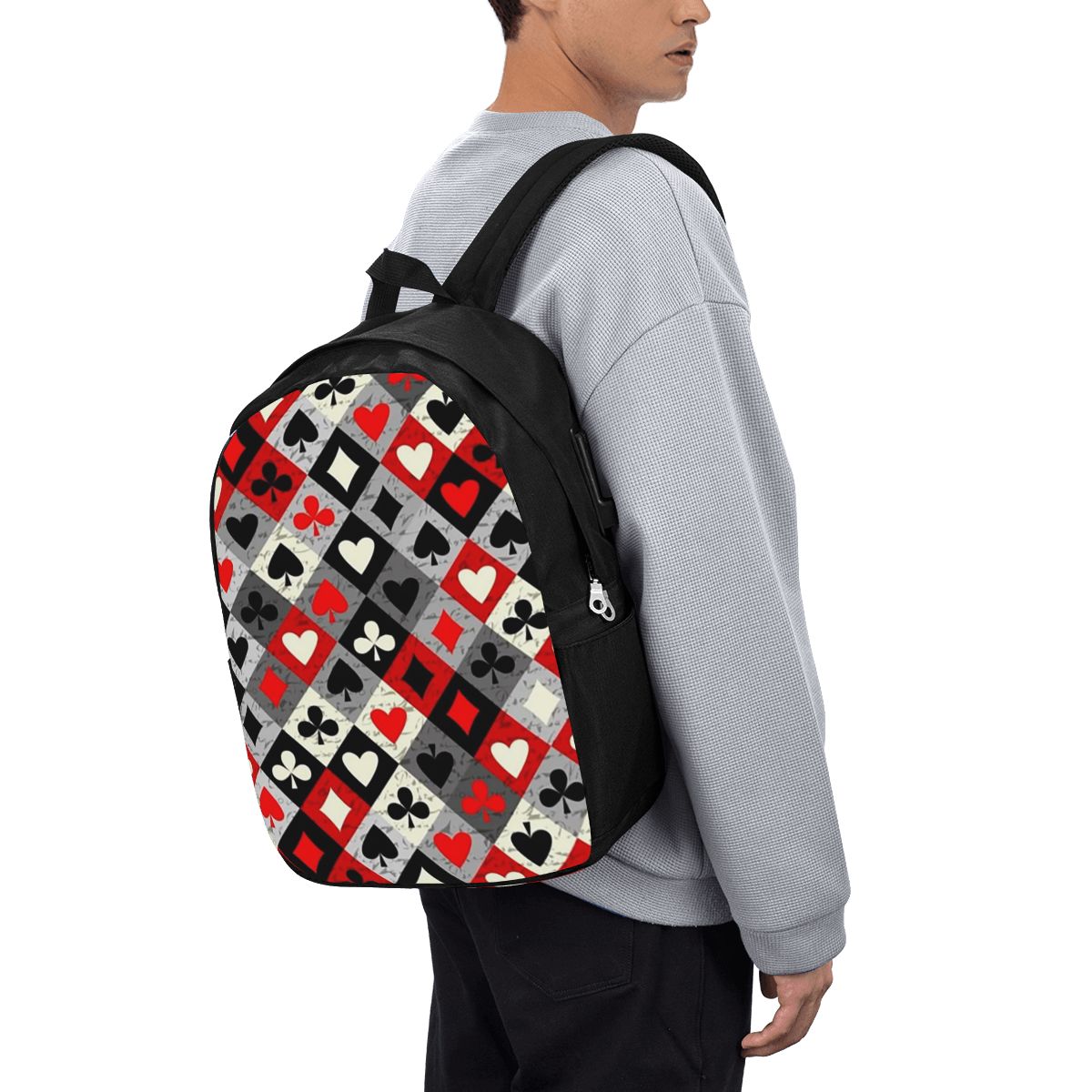 حقيبة ظهر مطبوعة بتصميم أوراق  - مراجعة Laptop Bag وسعره