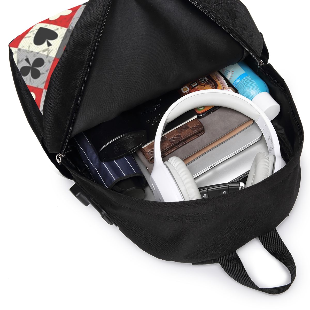 حقيبة ظهر مطبوعة بتصميم أوراق  - مراجعة Laptop Bag وسعره
