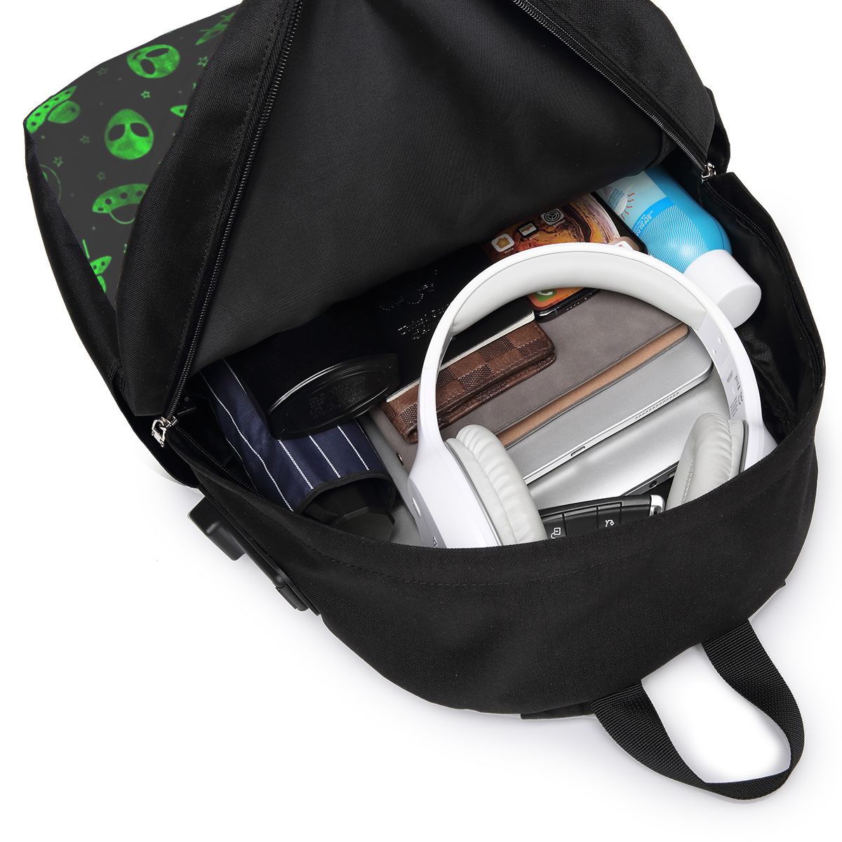حقيبة ظهر بنمط الكائنات الفضائ - مراجعة Laptop Bag وسعره